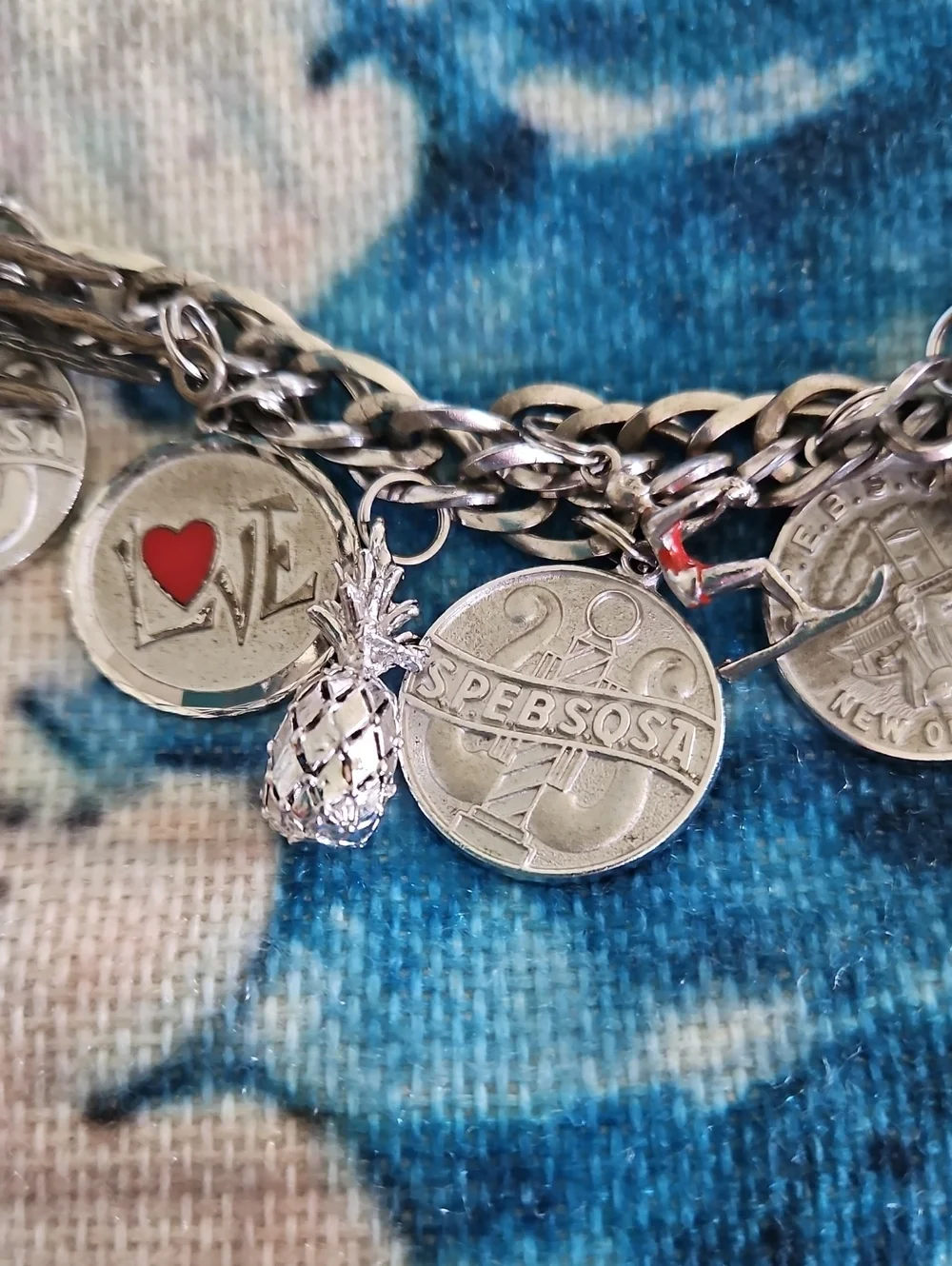 Vintage Sterling Silver Charm Bracelet